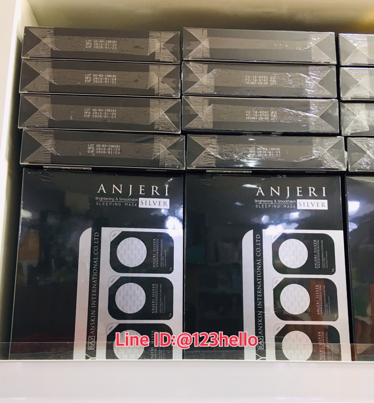 ANJERI SILVER SLEEPING MASK แอนเจอรี่ ซิลเวอร์ สลิปปิ้ง มาร์ค 5g. x 16 Pcs.