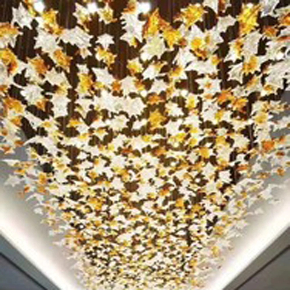 Maple Leaves crystal glass สำหรับ ไฟระย้า โคมไฟ โคมแขวน ไฟเพดาน โคมระย้า ไฟแขวน ไฟกิ่ง ไฟช่อ โคมไฟแขวน