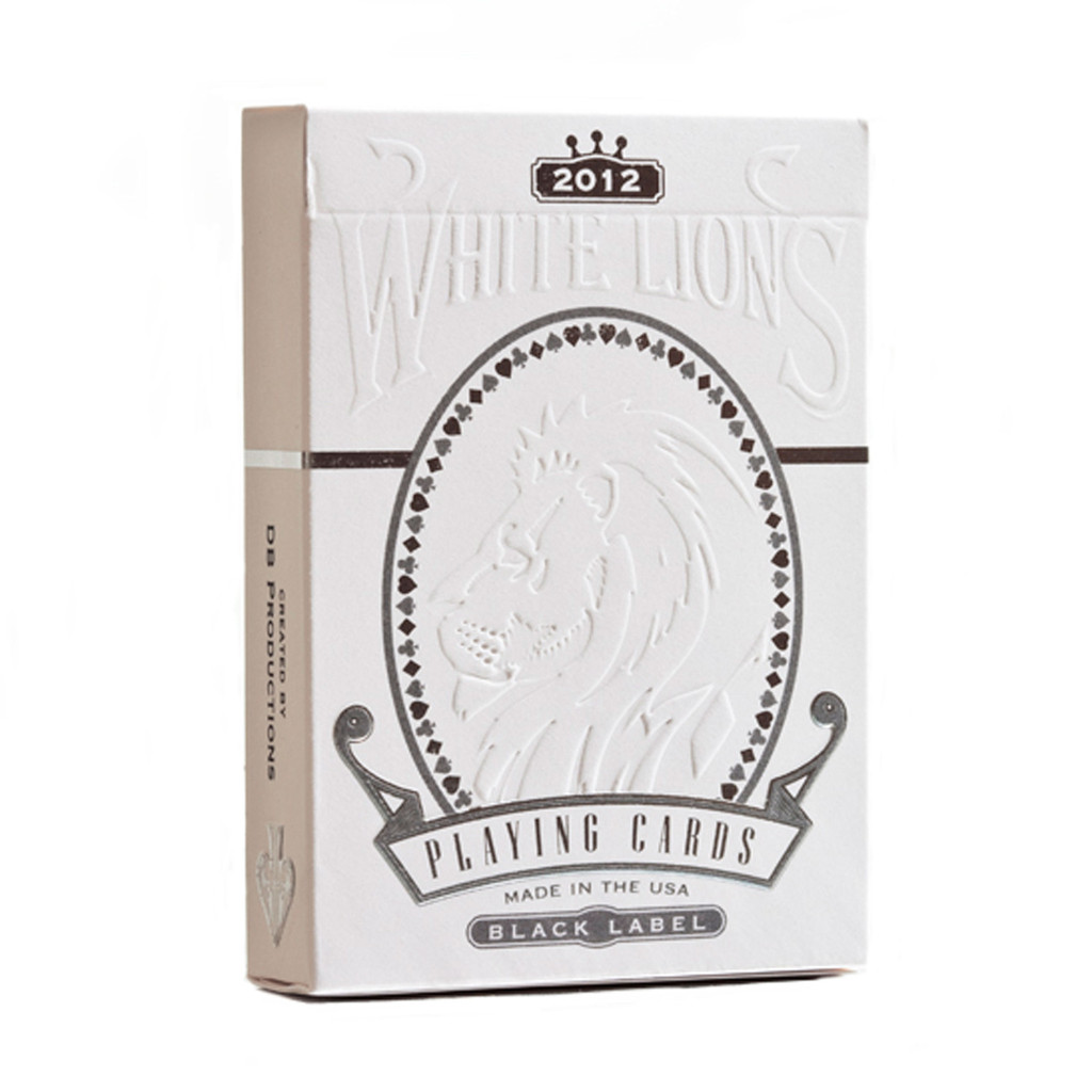 David Blaine White Lions Black Label Playing Cards