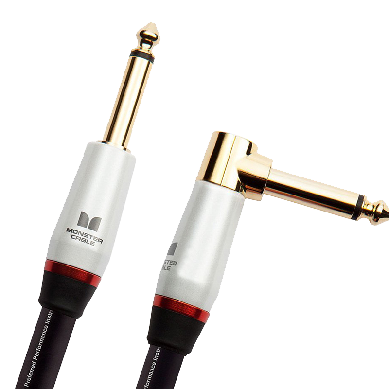 Monster Studio Pro 2000 21ft Angled to Straight Instrument Cable