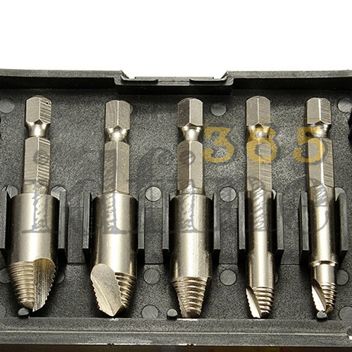 Easy Out Screw Extractor ชุด 5 ชิ้น ช่วยถอดสกรูที่เสีย ให้ออกอย่างง่ายดาย คุณภาพดี ส่งฟรีลงทะเบียน