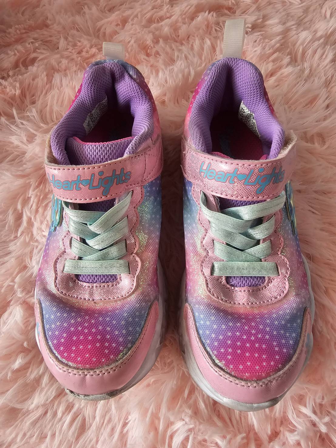 SKECHERS รองเท้าเด็กผู้หญิง รุ่น Heart Lights ไซส์ US13 UK12 EUR30 มือสอง ไม่มีตำหนิ