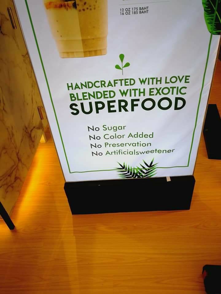ป้ายร้าน tho smoothie cafe'