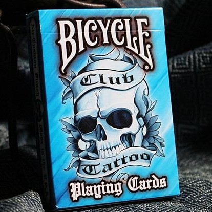 Bicycle Club Tattoo Playing Cards (Blue)