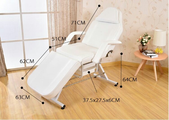 เตียงทรีทเม้นท์ เตียงสักคิ้ว แบบปรับระดับ แบบmanual รุ่น 626 พร้อมถาดใส่อุปกรณ์ใต้เตียง