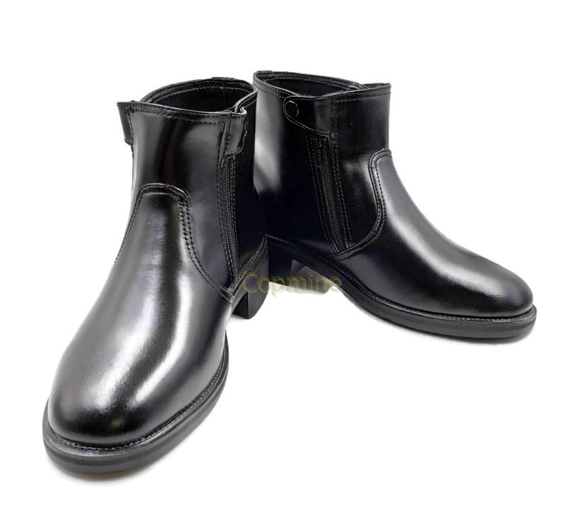 รองเท้าฮาฟ หนังวัวแท้ ซิปคู่ ยี่ห้อ Copmine สำหรับรองเท้าตำรวจ รองเท้าทหาร เหมาะสำหรับงานราชพิธี