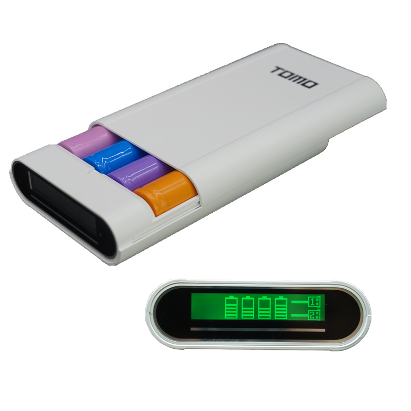 เพาเวอร์แบงค์ 18650 เครื่องชาร์จถ่าน 18650 Tomo M4 จอ LCD Power Bank & Charger 18650