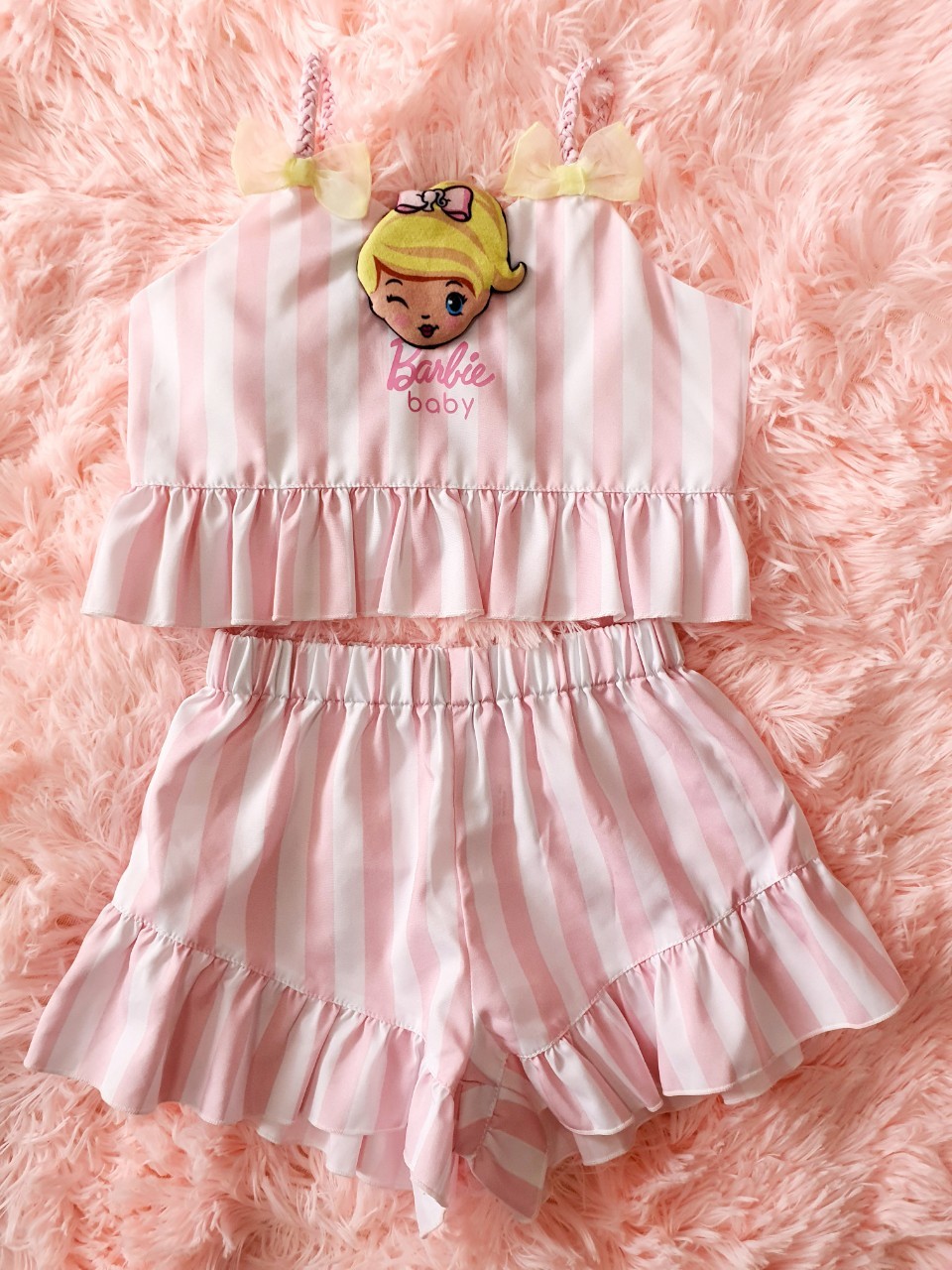 Barbie baby Size M เสื้อ+กางเกง Laugh 3Y มือสอง เหมือนใหม่