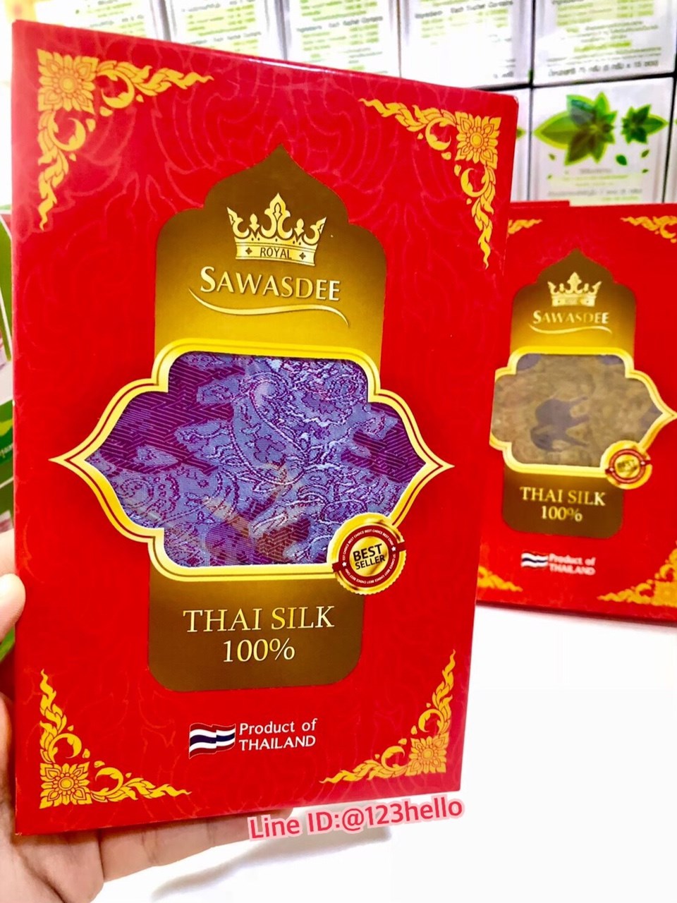 Royal Sawasdee Thai Silk 100% ผ้าพันคอผ้าไหม 100% ตรา รอยัล สวัสดี