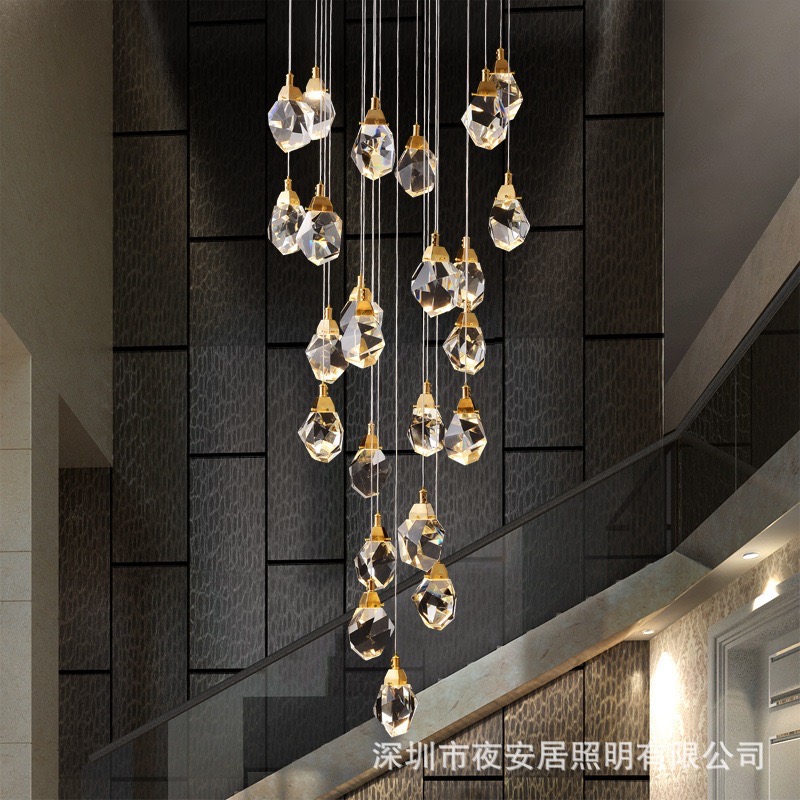 ไฟระย้า คริสตัลใส LED clear crystal chandelier ไฟเพดาน โคมระย้า ไฟแขวน ไฟกิ่ง ไฟช่อ โคมไฟแขวน สวยหรู ทนทาน