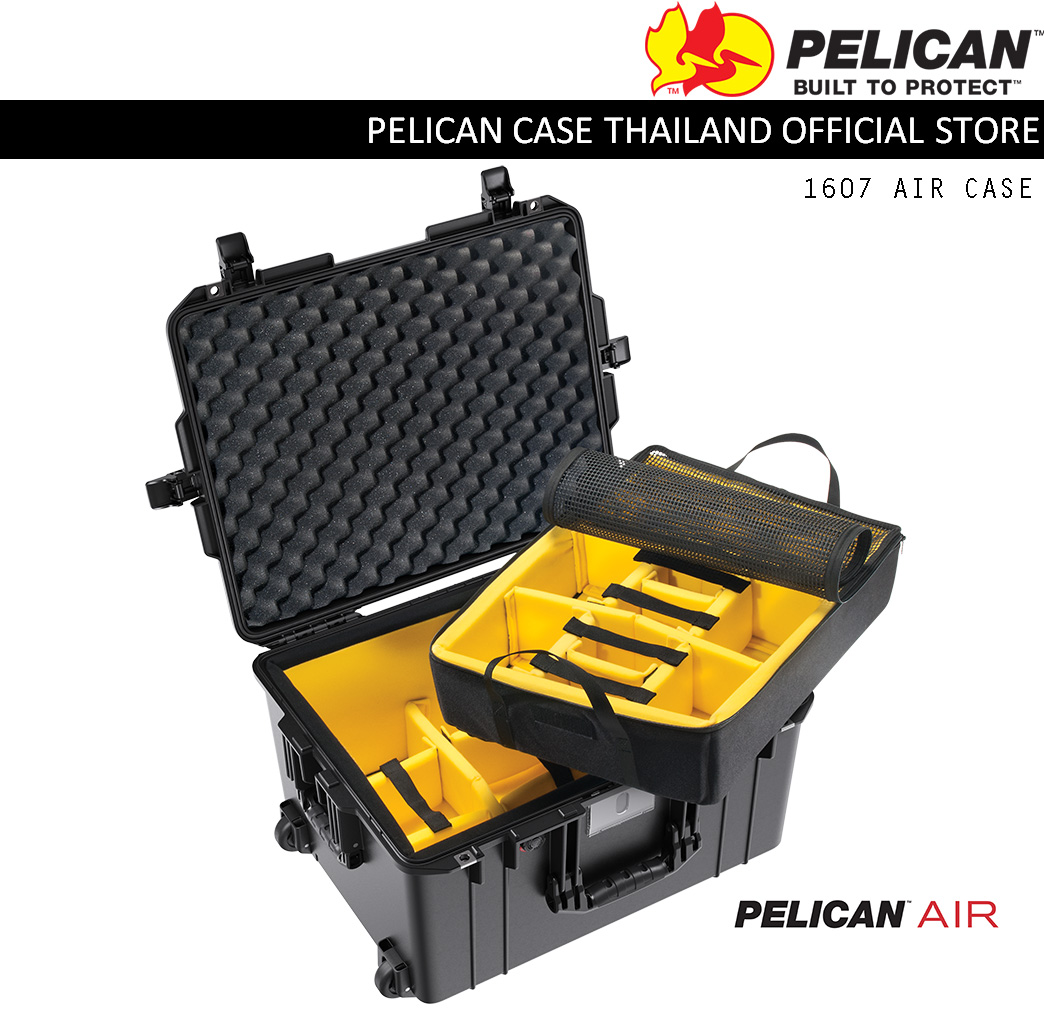 Pelican 1607 Air with Padded Divider - Black