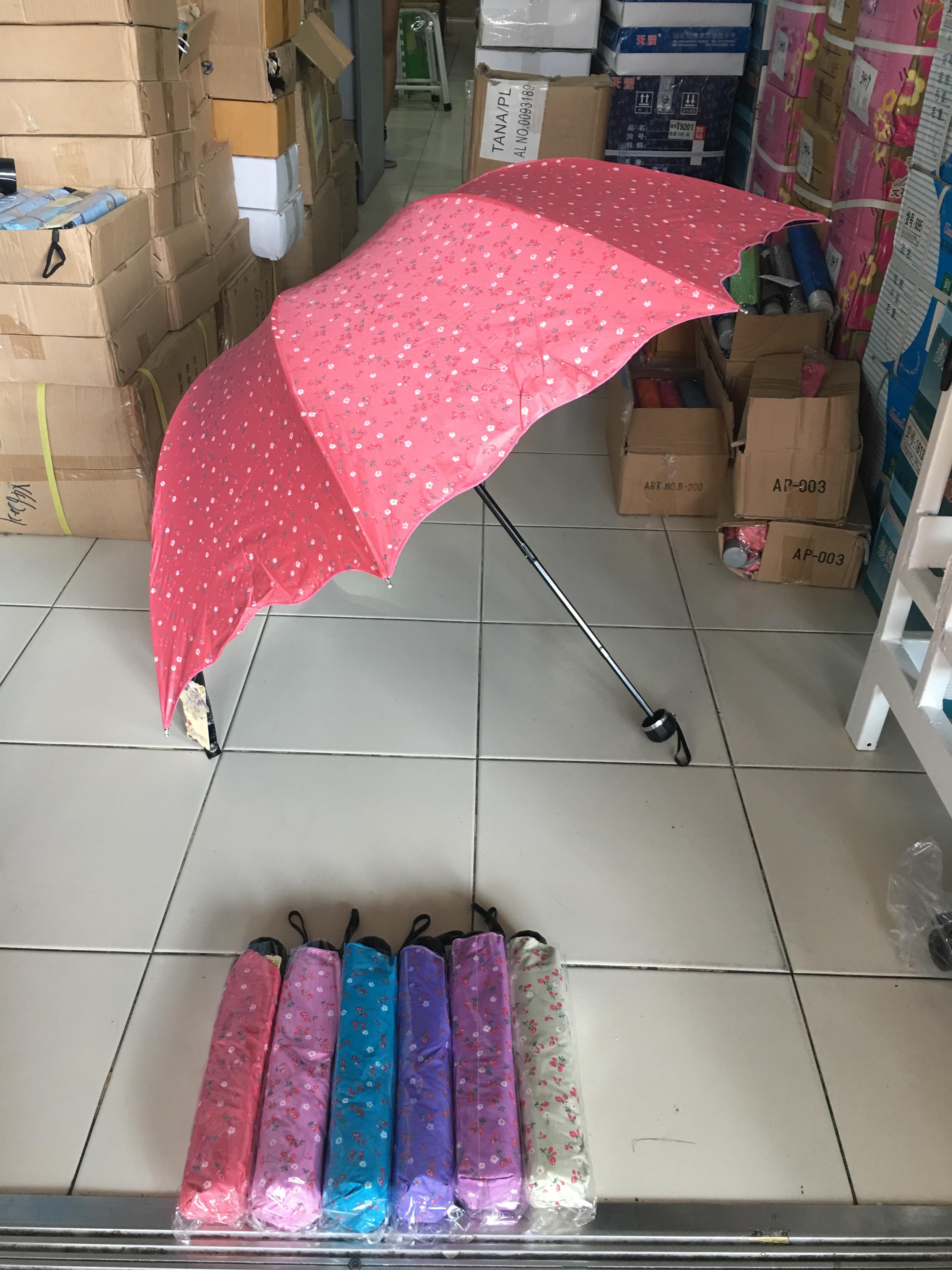 ร่มโค้งแฟชั่นยูวีดำรหัส3417