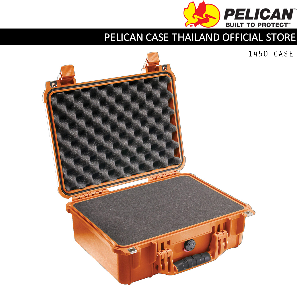 PELICAN 1450 CASE WITH FOAM - ORANGE