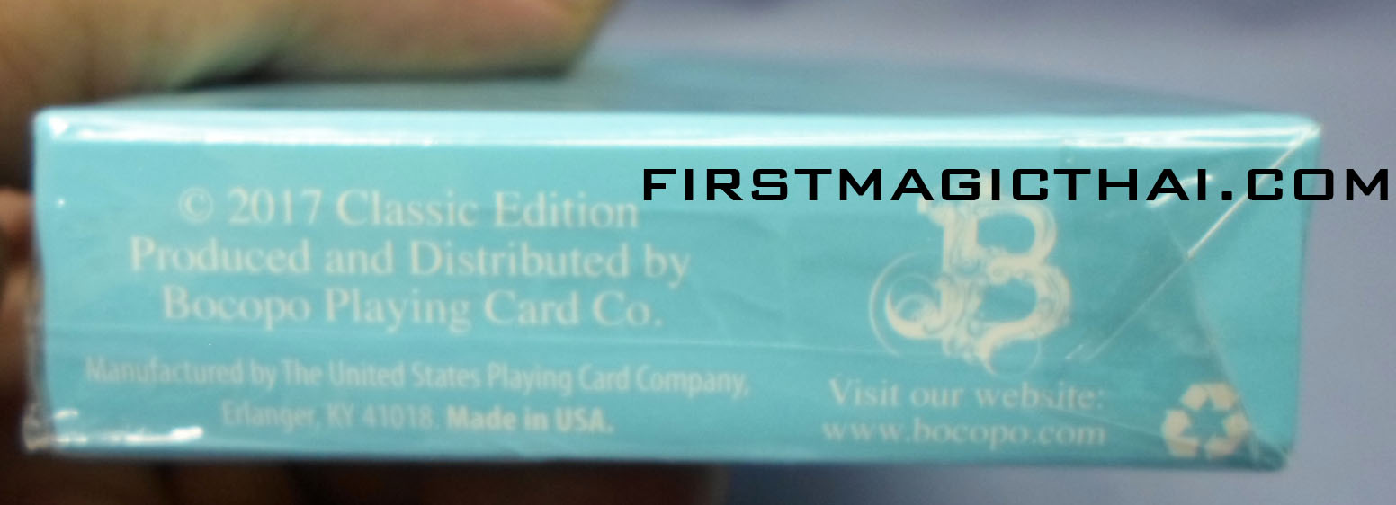 Light Blue Red Steel Playing Cards V.2