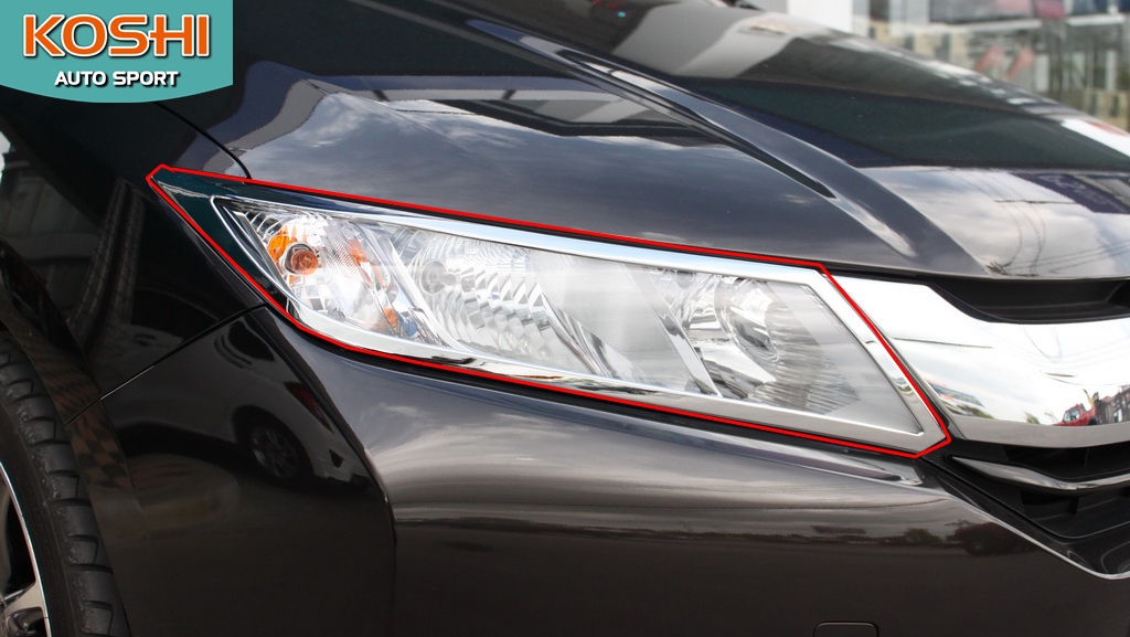 ครอบไฟหน้า ชุบโครเมี่ยม Honda City 2014 AOS