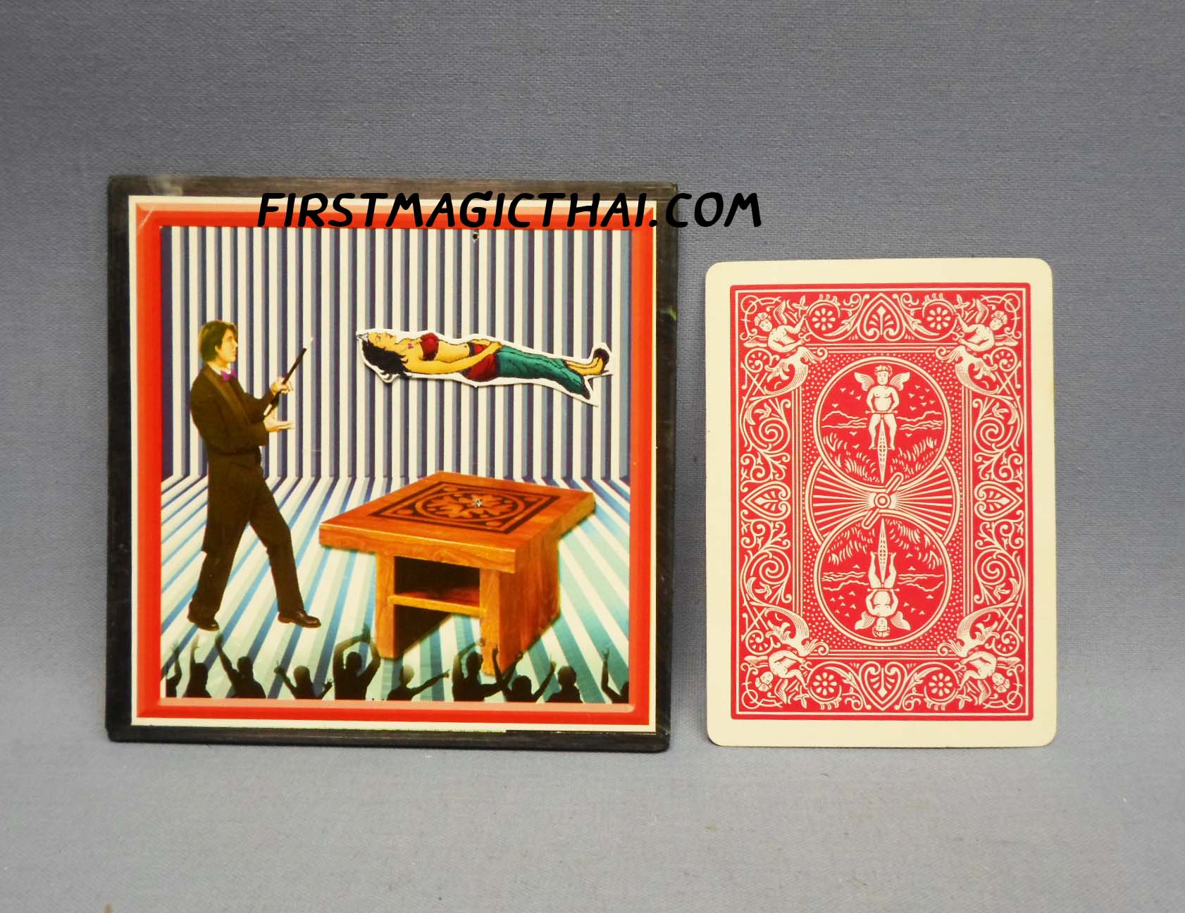 ป้ายคนลอย 1 / floating lady magic postcard 1