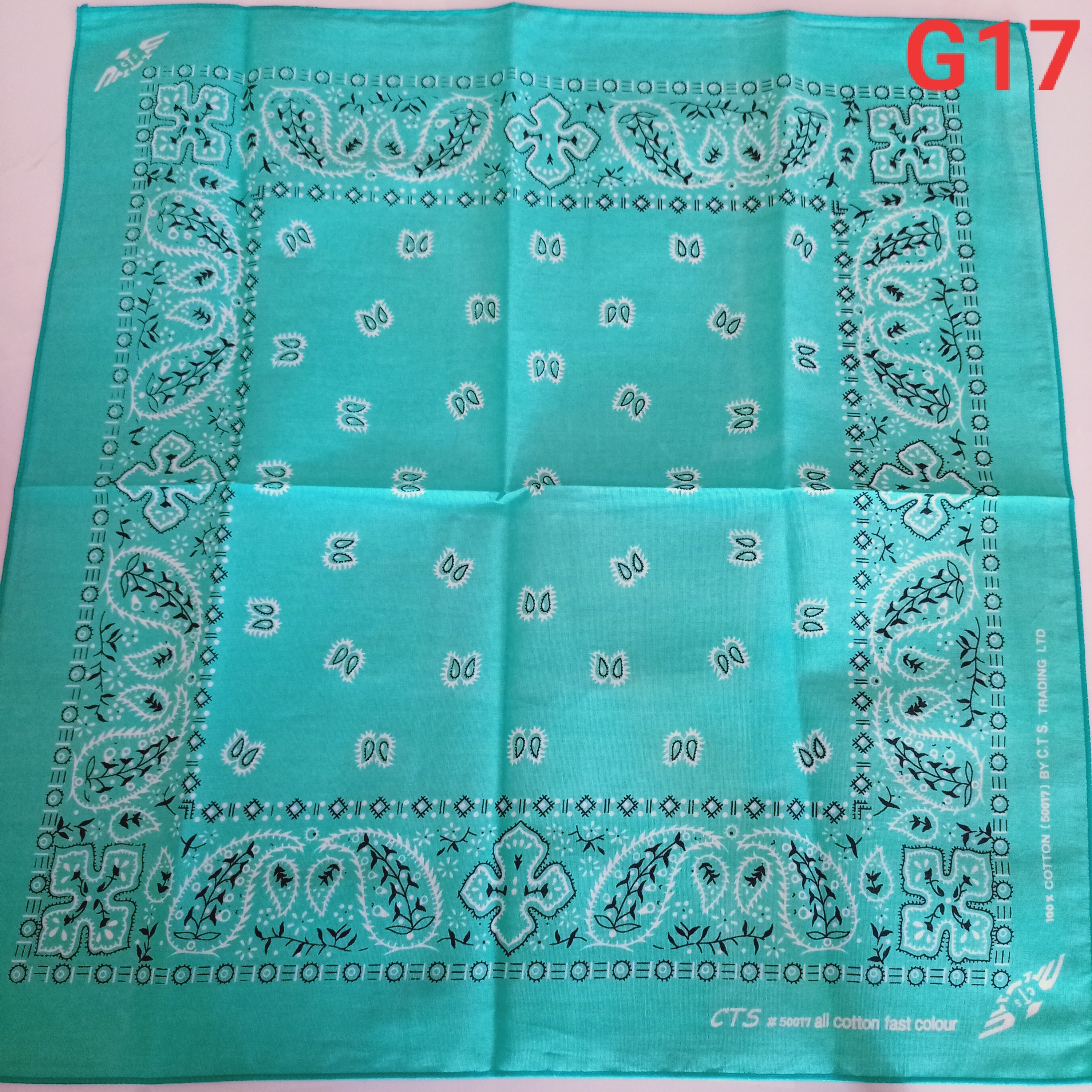 ผ้าเช็ดหน้า สีฟ้าอ่อน G17