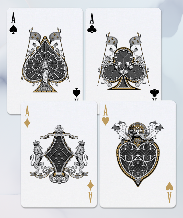 Bicycle Hundred Years' War Playing Cards (Silver)