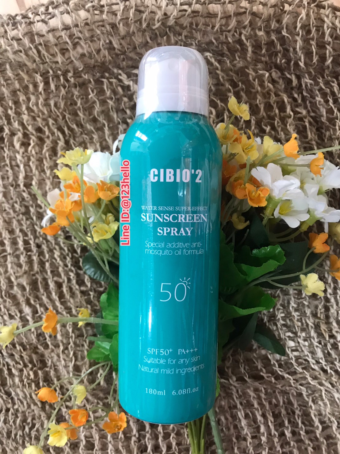 CiBio’2 Sun Screen Spray Special additive anti-mosquito oil formula SPF 50+ Pa+++ ชิบิโอ ทู สเปรย์กันแดด เอฟพีเอฟ 50+ พีเอ+++ เพิ่มน้ำมันกันยุง 180 ml