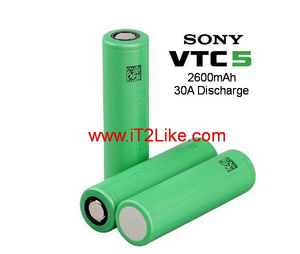 แบต ถ่าน Li-ion 18650 Sony VTC5 US18650VTC5 2600mAh จ่ายกระแสสูงพิเศษ 30A(60A) High Drain ของแท้ Made in Japan