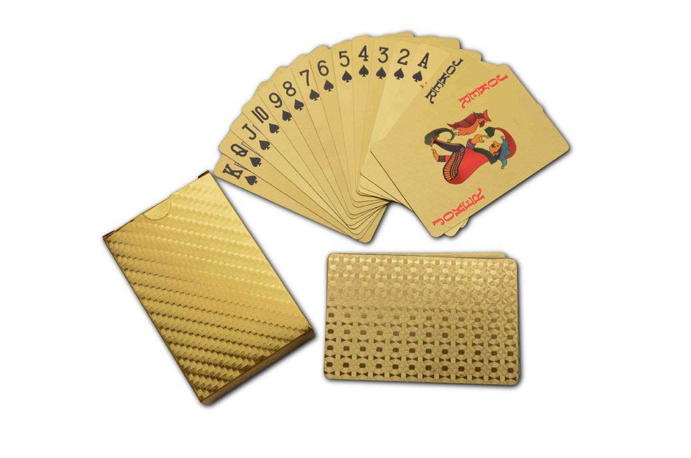 ไพ่ทอง (หลังไพ่ลาย 3Dแปดเหลี่ยม) / Gold Playing Cards