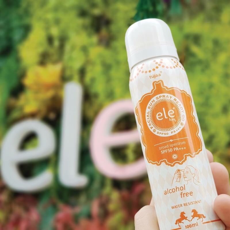 ele tujaa FACIAL SUN SPRAY READY GO SPF50 PA+++ อีแอลอี ธุจ้า เฟเชียล ซัน สเปรย์ เรดดี้ โก เอสพีเอฟ 50 พีเอ+++ 100 มิลลิลิตร