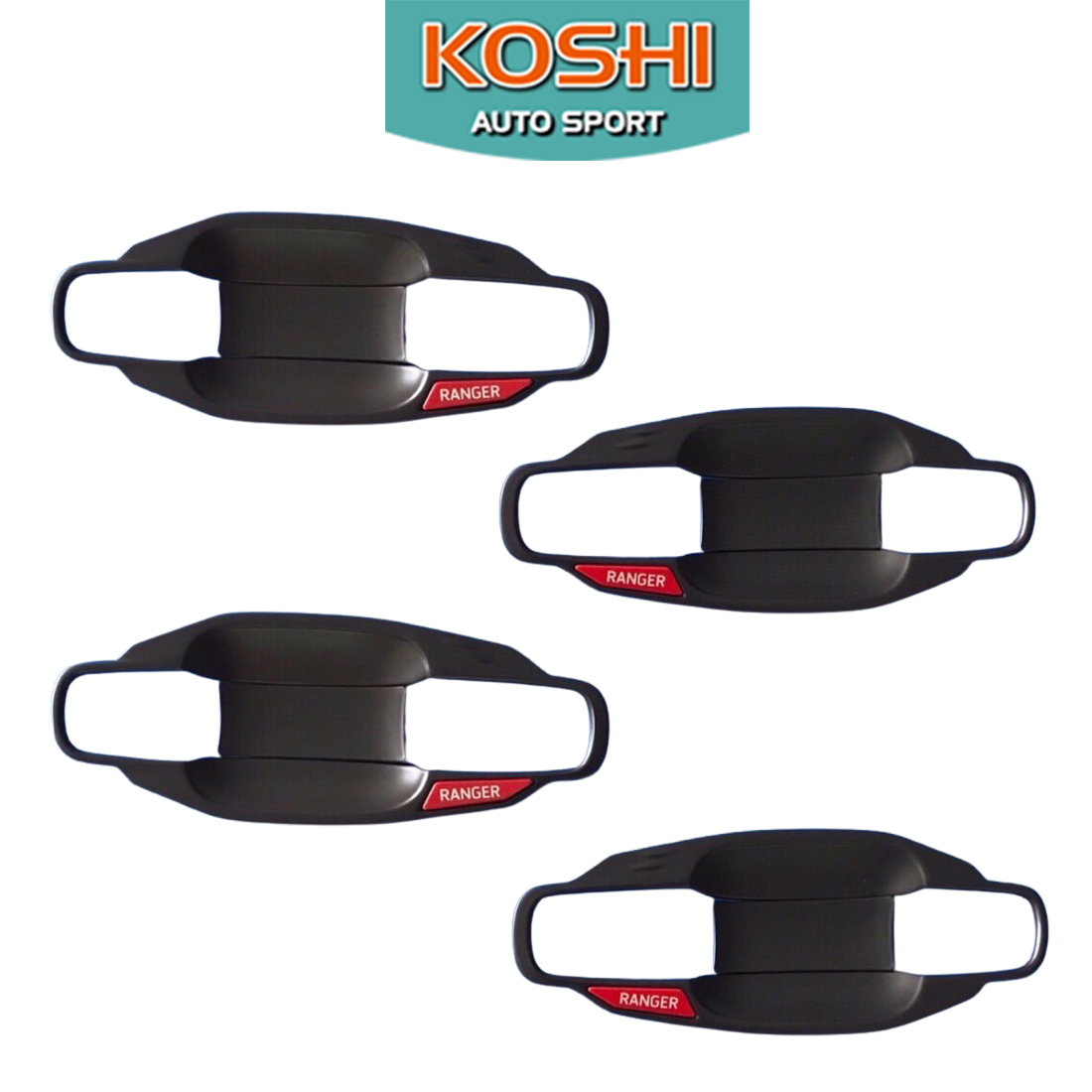เบ้ารองมือ(เต็ม) สีดำด้าน Ford Ranger 2022 รุ่น 4 ประตู ยี่ห้อ lekone