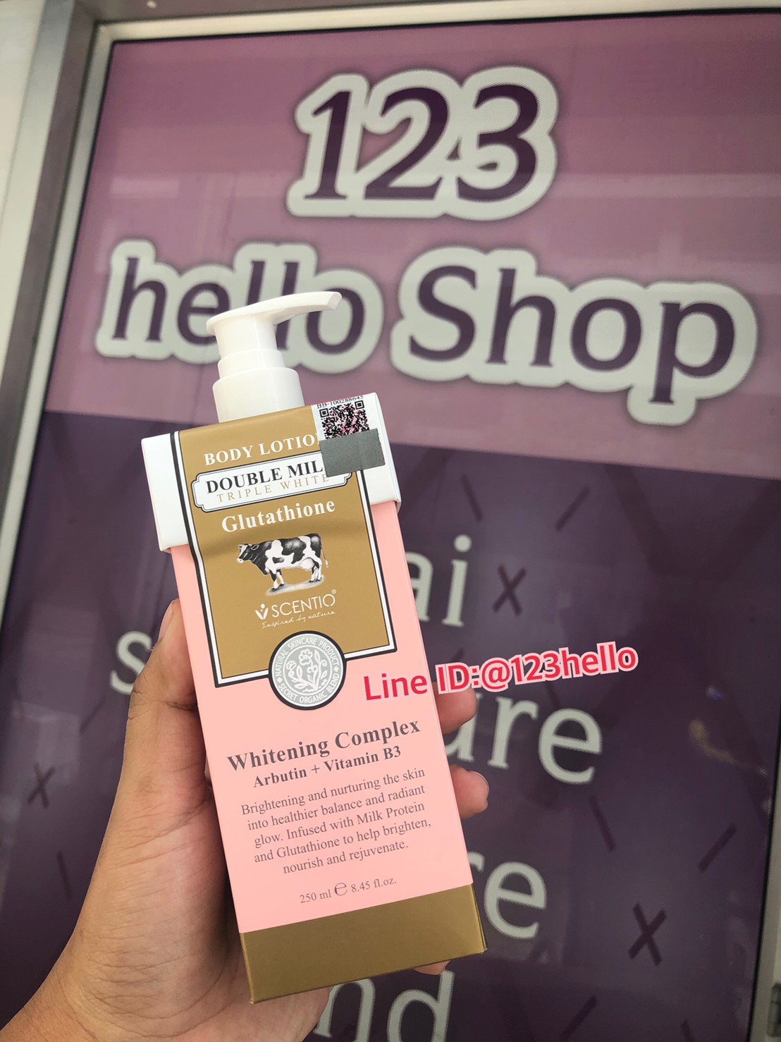 SCENTIO DOUBLE MILK BODY LOTION เซนทิโอ ดับเบิ้ลมิลค์ ทริปเปิ้ล ไวท์ บอดี้ โลชั่น 250 ml.