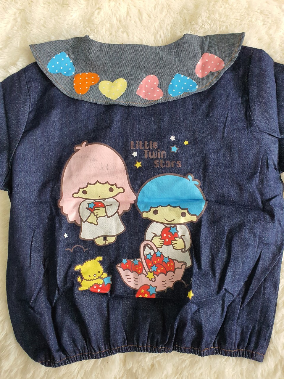 เสื้อคลุม Jacket ยีนส์ Little twin stars ไซส์ 150 (เด็ก5-8ขวบ)