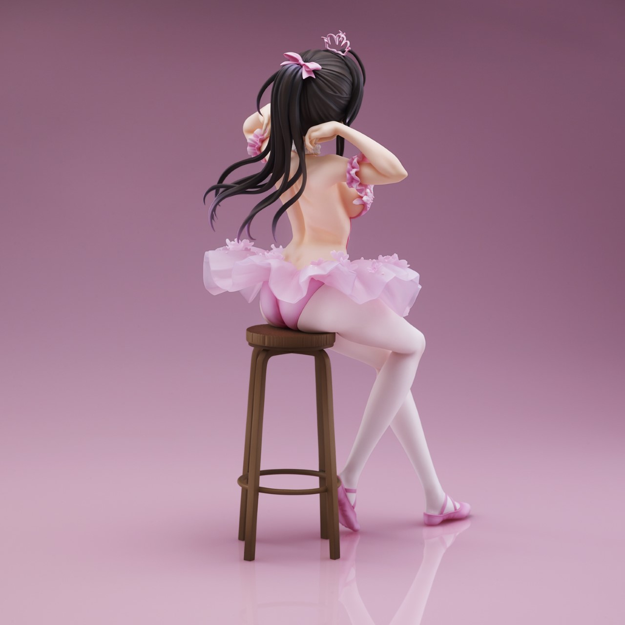 "Flamingo Ballet" Ponytail girl