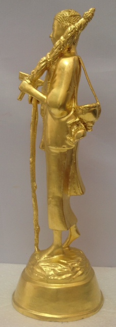 พระสีวลี เนื้อทองเหลือง ปิดทองแท้