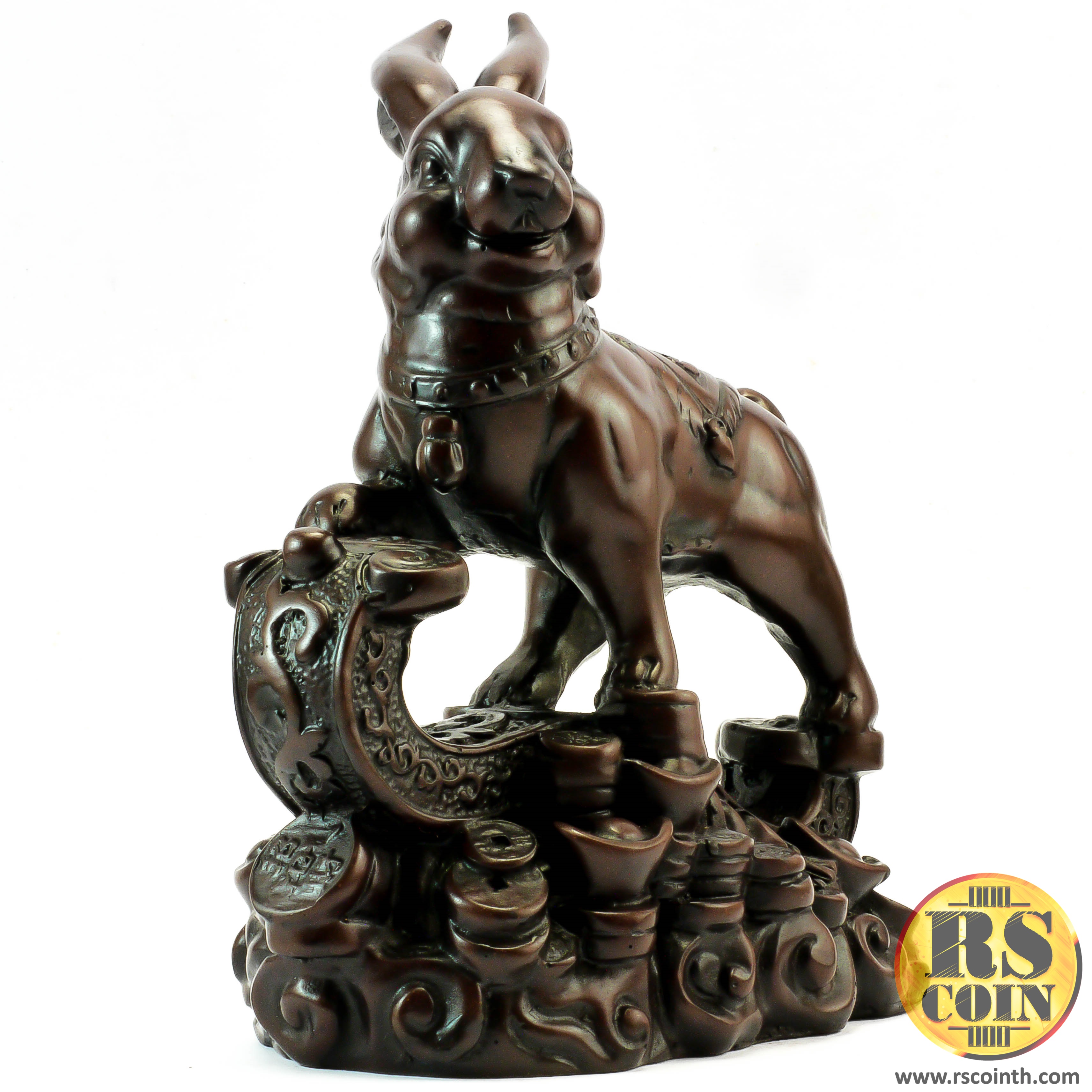 รูปปั้นหิน - กระต่ายนำโชค (Thai Sculpture Stone Animal Rabbit Chinese Design)