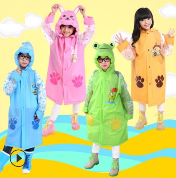เสื้อกันฝน ด้านหลังมีช่องสำหรับใส่กระเป๋าเป้ Rain coat