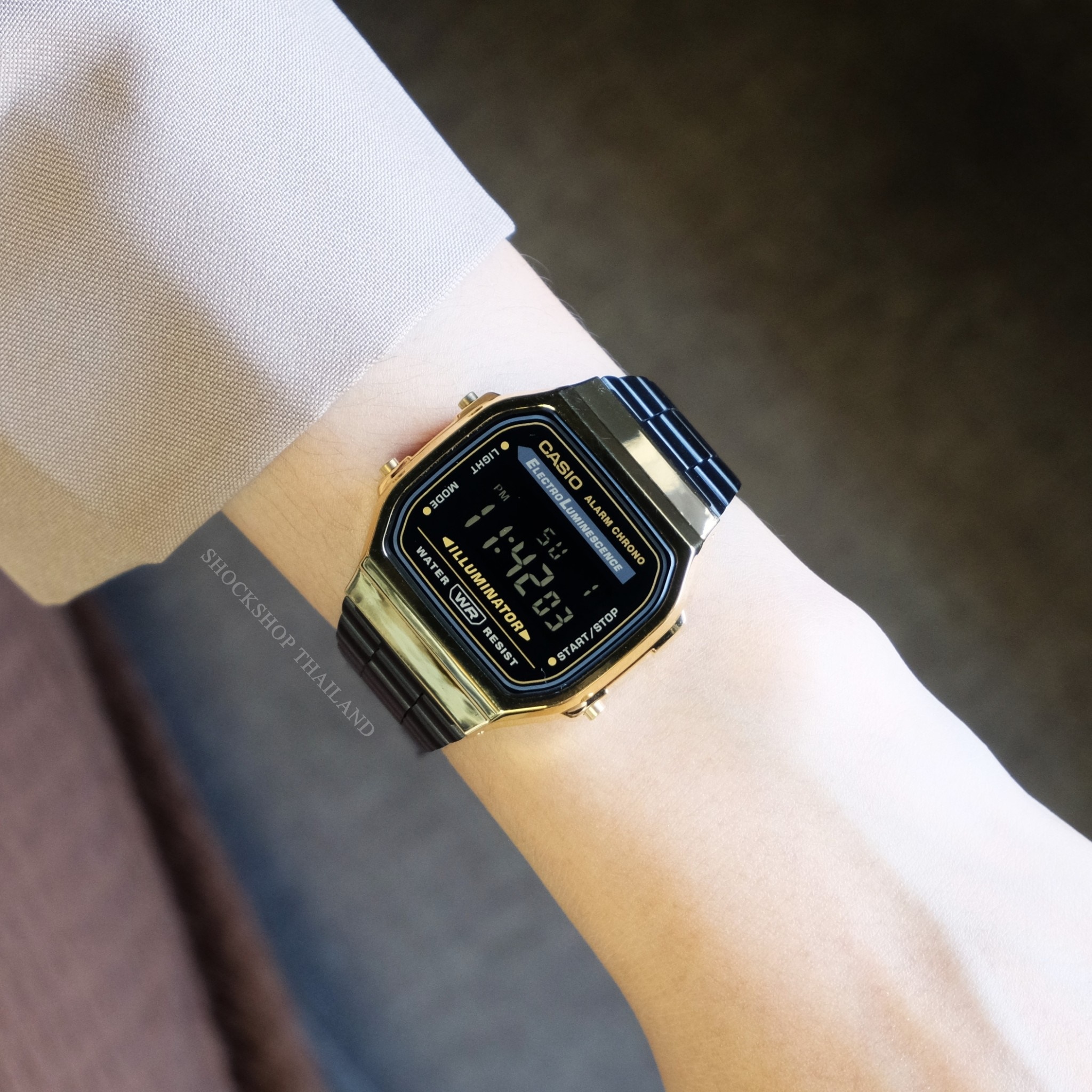 นาฬิกาผู้หญิง Casio รุ่น A168WEGB-1B คาสิโอ