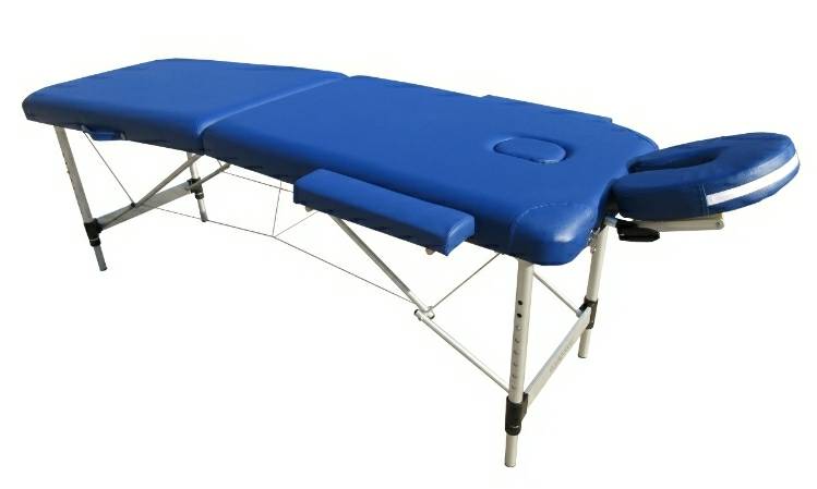 เตียงสปาพับได้พร้อมช่องคว่ำหน้า รุ่น Light Weight FD060 โครงอลูมิเนียม สีน้ำเงิน