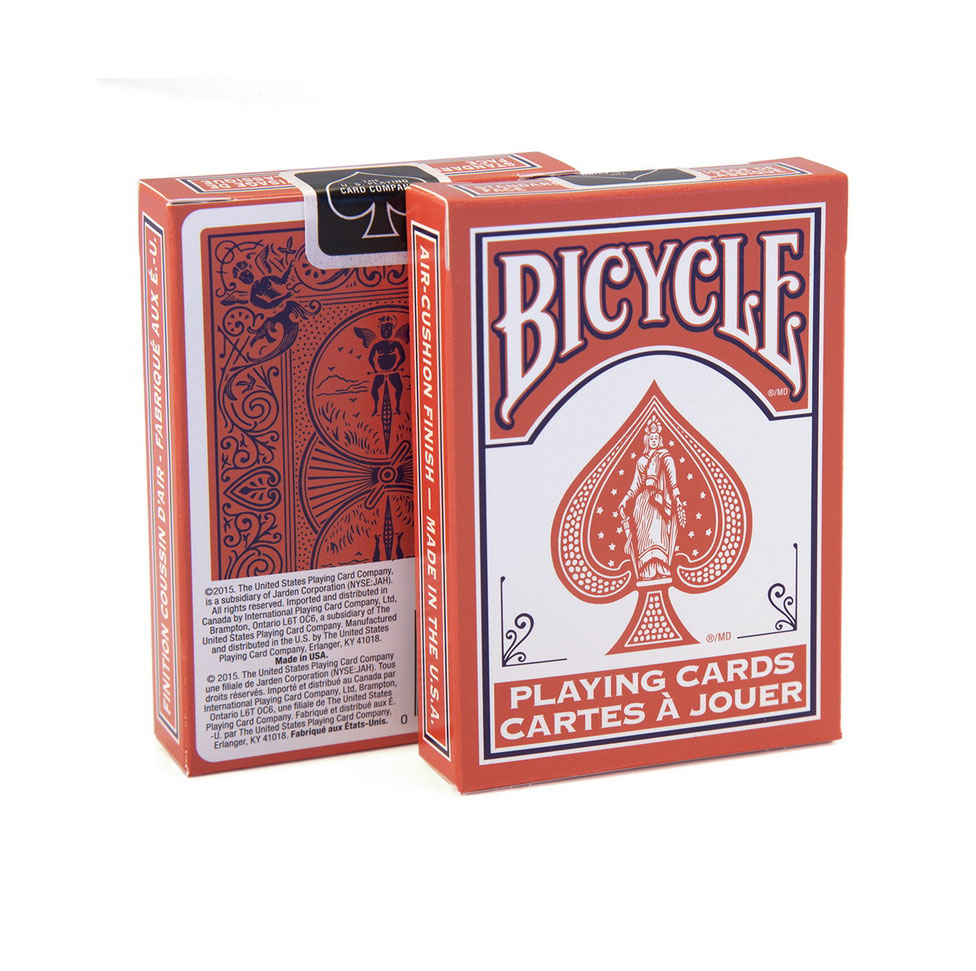 Orange Bicycle Cartes A' Jouer Playing Cards