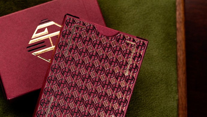 Guy Hollingworth Burgundy Playing Cards By Dan and Dave
