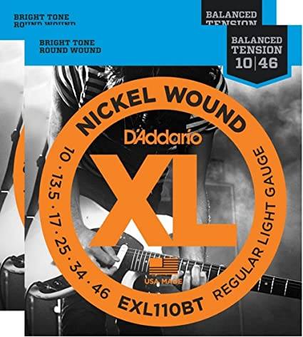 สายกีตาร์ไฟฟ้า D’Addario EXL110BT Balanced Tension Regular Light 010-046