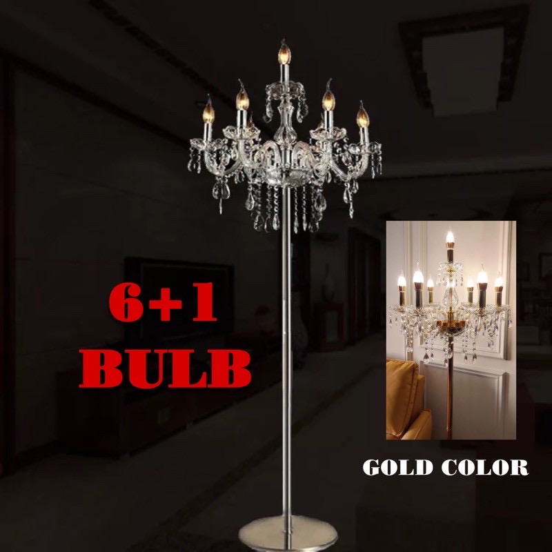 ไฟตั้งพื้น floor lamp โคมไฟตั้งพื้น คริสตัล ไฟเชิงเทียน โคมระย้า ไฟระย้า ไฟกิ่ง ไฟช่อ หรูหรา มีระดับ ทนทาน ประหยัดไฟ