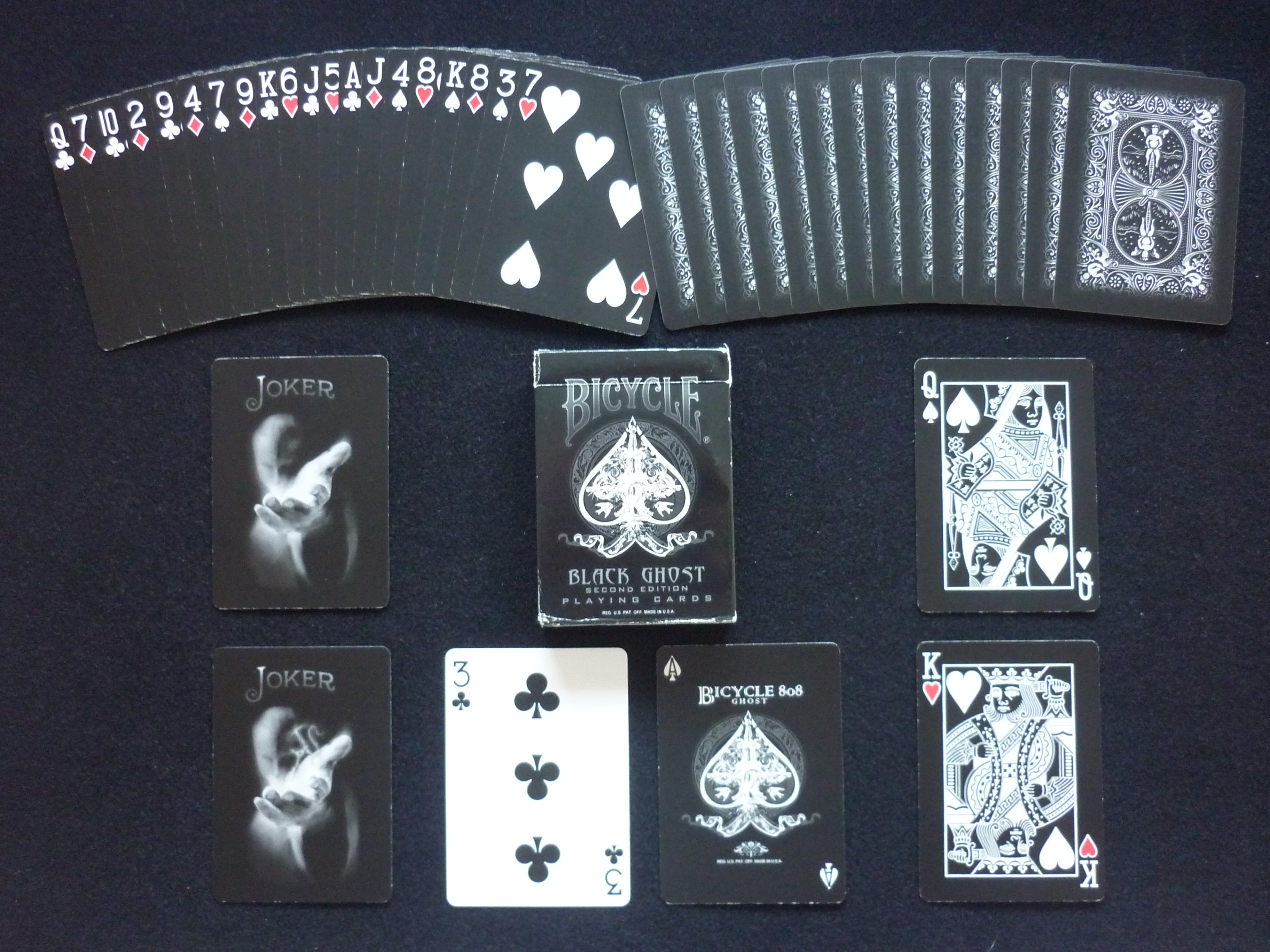 Bicycle Black Ghost 2nd Glide Finish 500 Edition Playing Cards