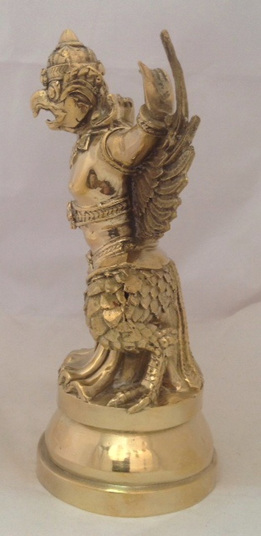 ครุฑ พญาครุฑ ใหญ่ ทองเหลือง ขัดเงา 5นิ้ว