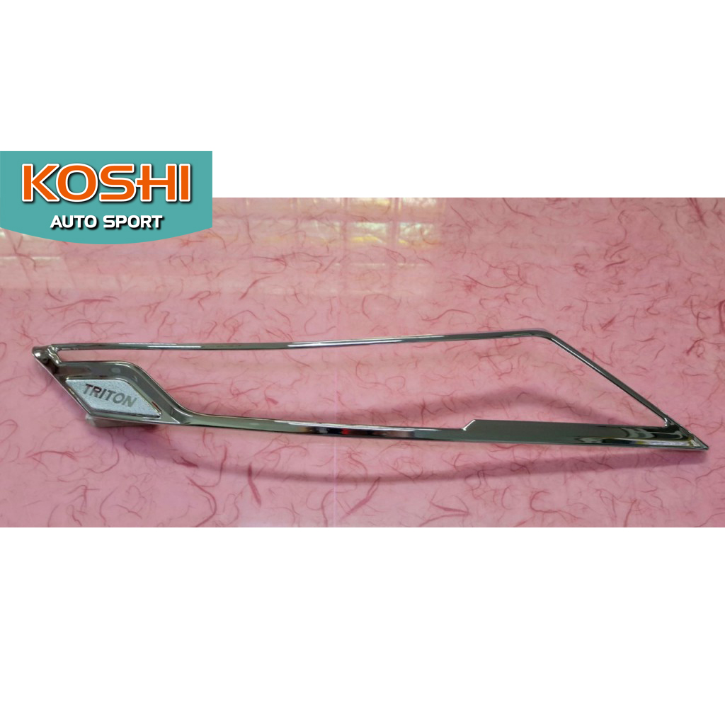 ครอบไฟหน้า ชุบโครเมี่ยม Mitsubishi Triton 2019 ยี่ห้อ lekone (2ชิ้น)