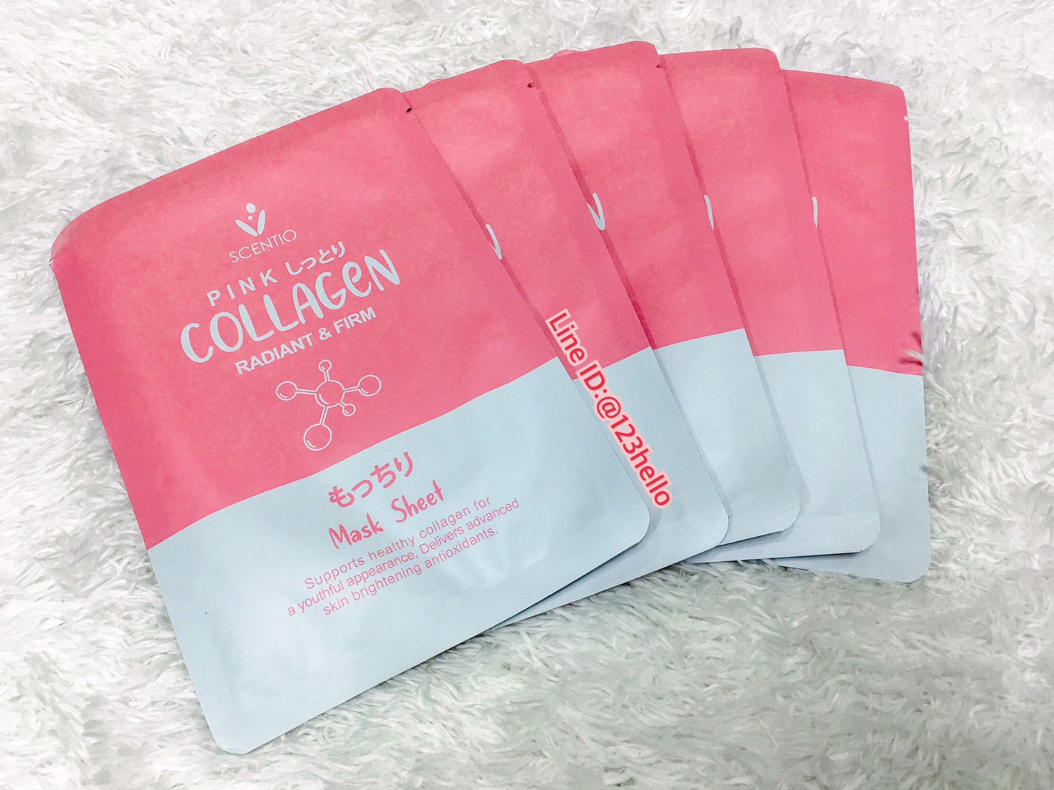 SCENTIO PINK COLLAGEN RADIANT & FIRM MASK SHEET (1 Sheet)