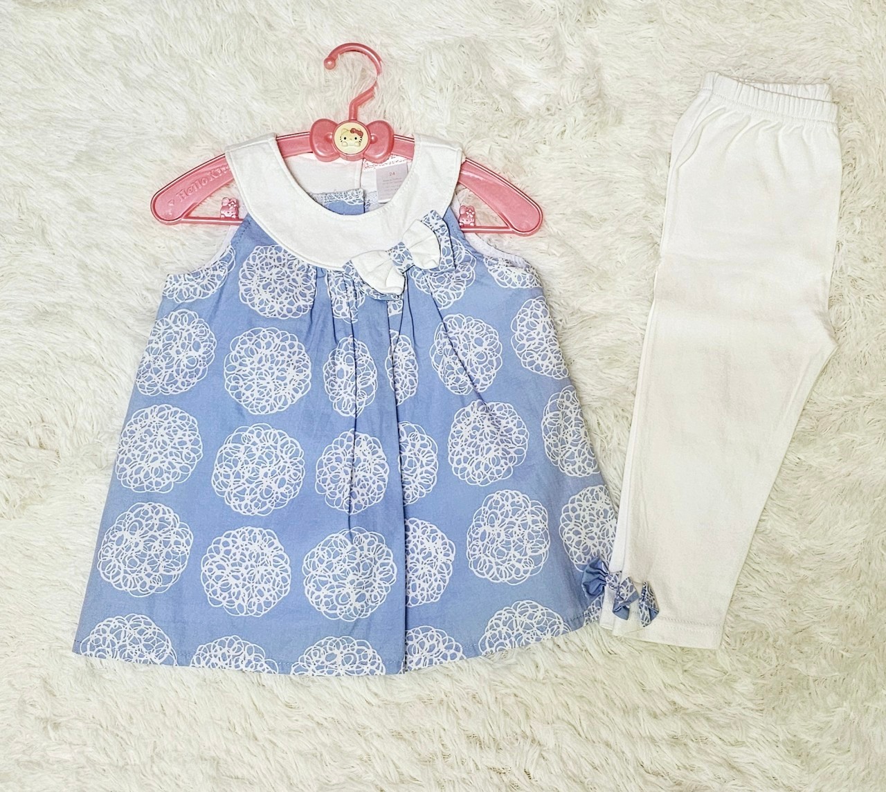 ชุดเซ็ท Ohm&Emmy ไซส์ 24 เดือน สีฟ้า มือสอง เหมือนใหม่ ไม่มีตำหนิ