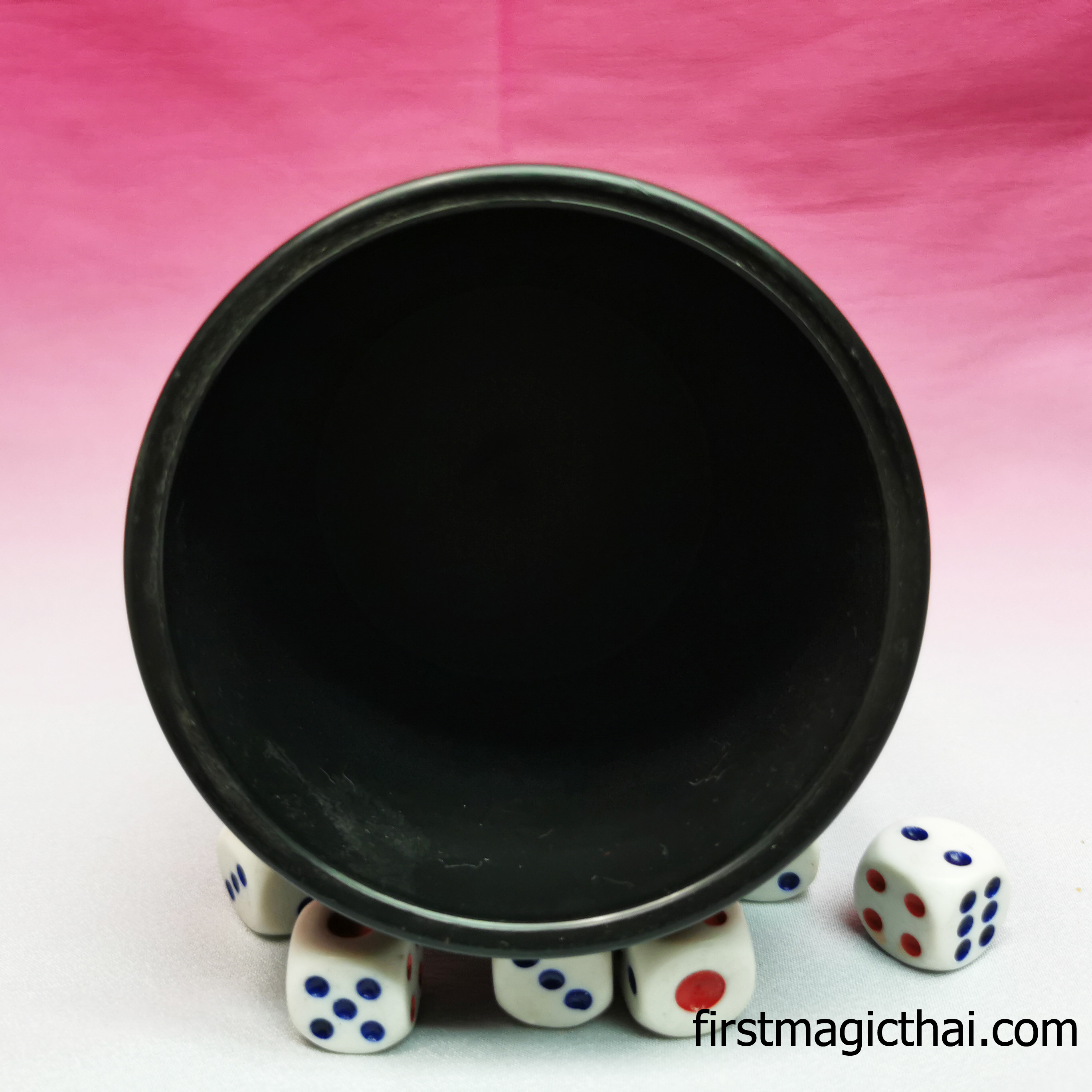 ถ้วยเล่นลูกเต๋า รุ่น ดำล้วน หุ้มหนัง