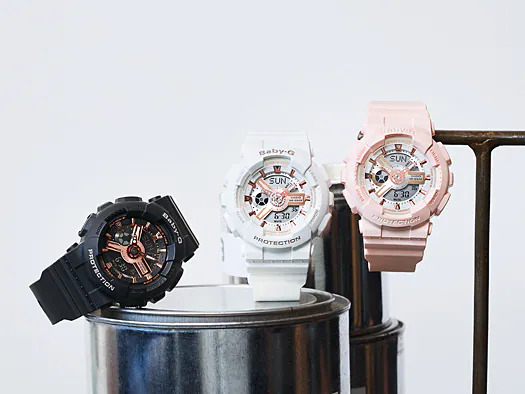 นาฬิกาผู้หญิง Casio BABY-G รุ่น BA-110RG-4A ซีรีส์ BA-110 เบบี้จี