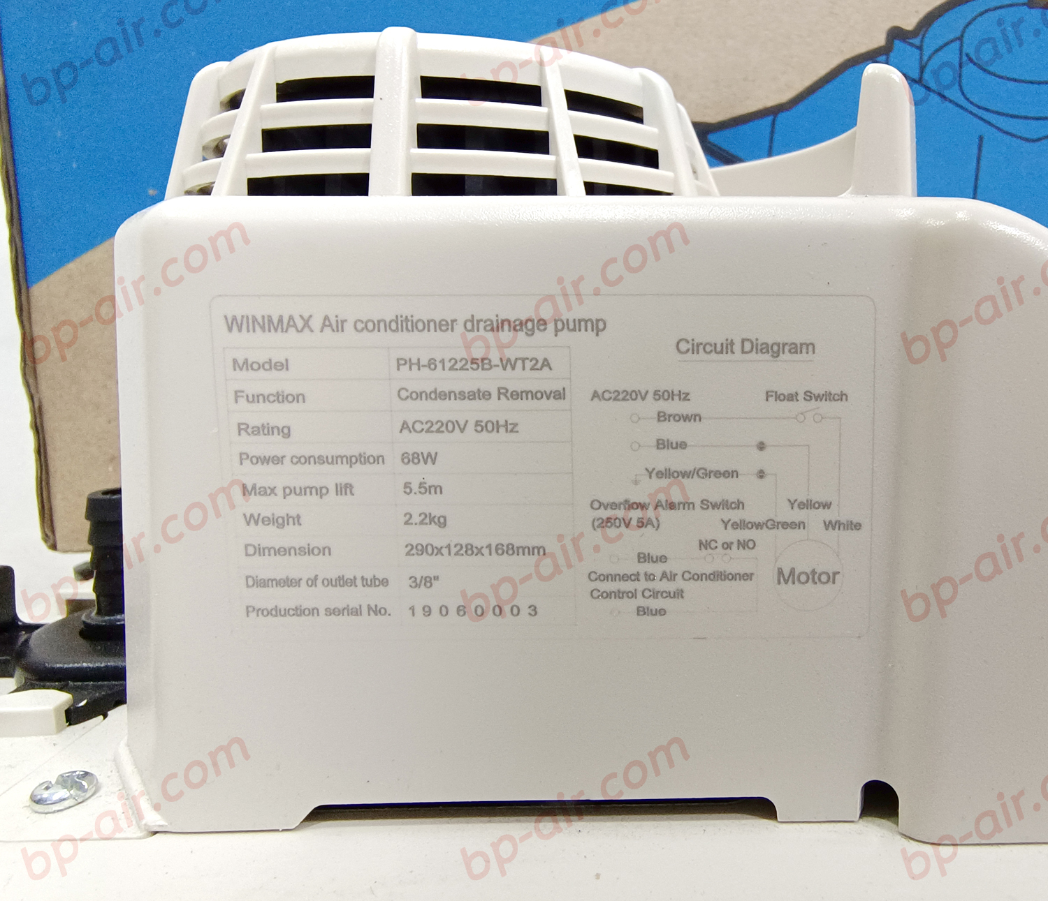 ปั๊มน้ำทิ้งแอร์ WINMAX (กาลักน้ำ) PH-61225B