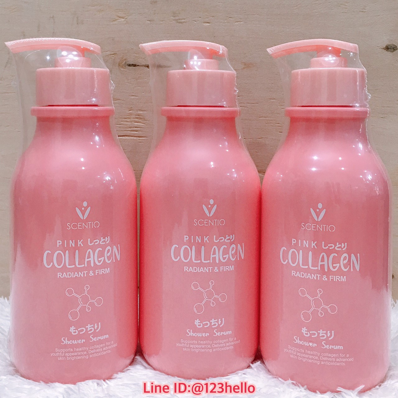 SCENTIO PINK COLLAGEN RADIANT & FIRM SHOWER SERUM 350ml