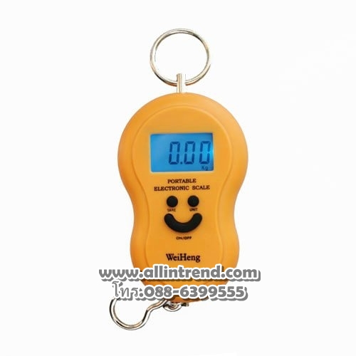 เครื่องชั่งน้ำหนักดิจิตอลแบบพกพา สีส้ม
