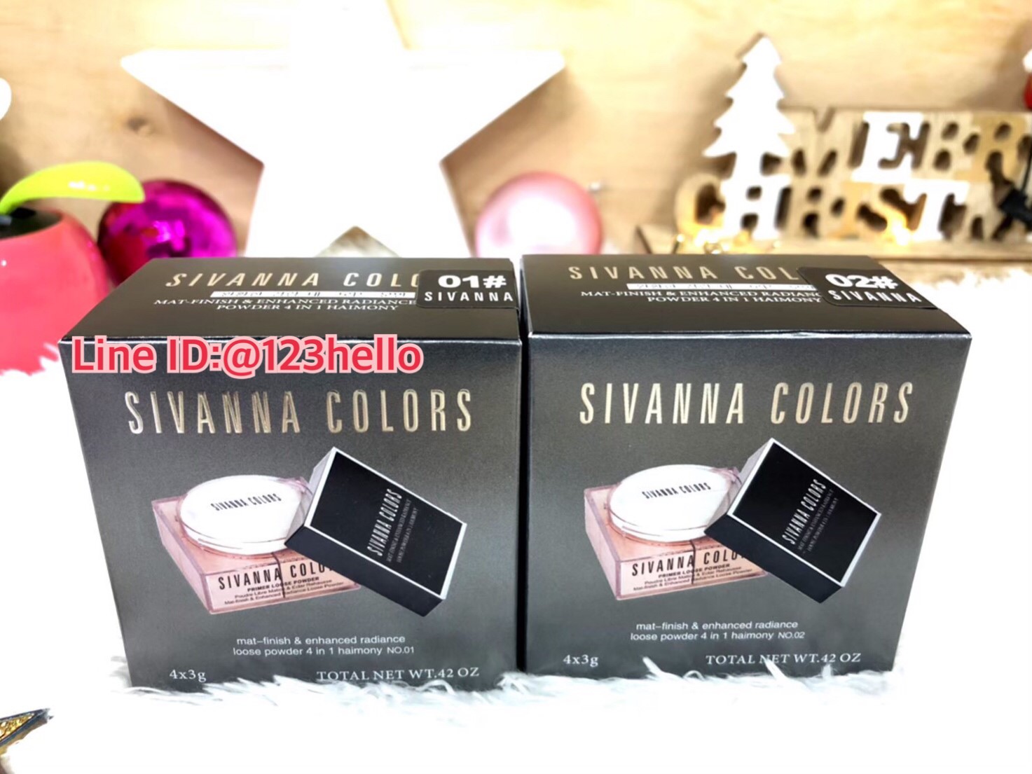 Sivanna Colors Mat-Finish & Enhanced Radiance Loose Powder 4 In 1 Haimony HF678 ซีเวนน่า คัลเลอร์ส แมท-ฟินิช แอนด์ เอ็นแฮนส์ เรเดียนส์ ลูช พาวเดอร์ 4 อิน 1 ฮาโมนี่ – 4g*4g